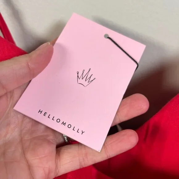 Hello Molly My Standards Maxi Dress Size 4 Red Assymetrical Event Party Wedding - Picture 5 of 12